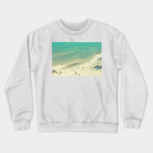 Dog running on the beach Crewneck Sweatshirt